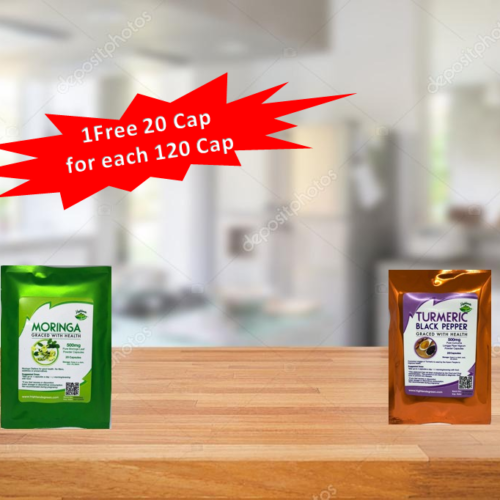 Free 20 Moringa Capsules for Each 120 Capsules Bottle
